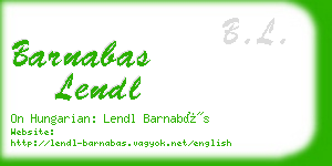 barnabas lendl business card